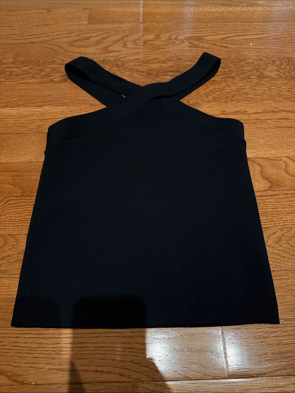 J. Crew Black One-Shoulder Cross-Strap Dress